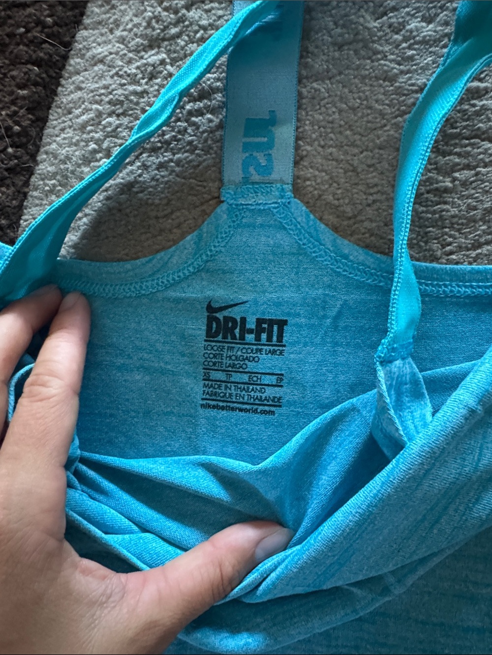 Nike Turquoise Racerback Tank Top - Picture 3 of 5